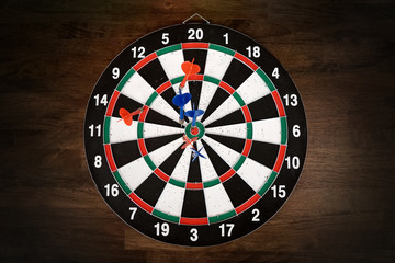 Darts and dartboard arrow game