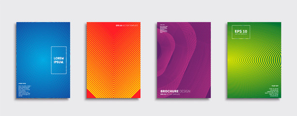 Vector cover designs. Future Poster template. Smartphone modern background set.