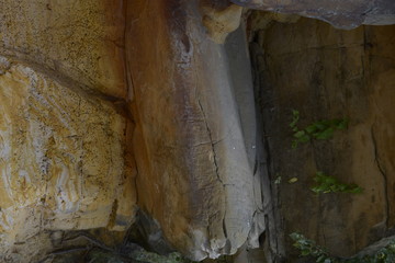 Large Sandstone Boulder - Close up photograph of a large boulder made of sandstone.