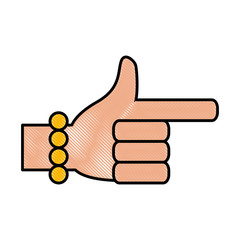 Hand pointing symbol