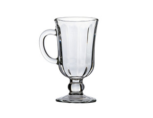 glass crystal glass of glass for ice cream and mulled wine isolated on white background