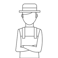 gardener avatar character icon vector illustration design
