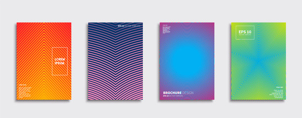 Vector cover designs. Future Poster template. Smartphone modern background set.