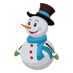 Snowman christmas cartoon