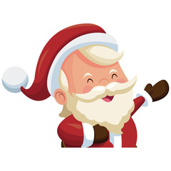 Cute santa claus cartoon face