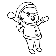 Cute boy christmas cartoon