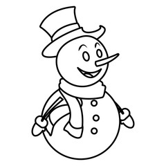 Snowman christmas cartoon