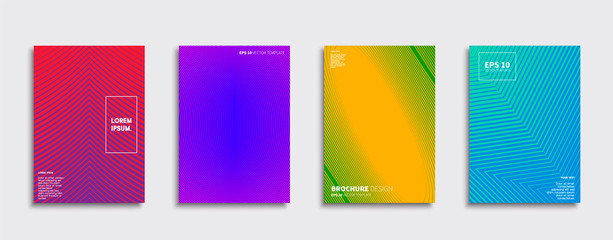 Obraz premium Vector cover designs. Future Poster template. Smartphone modern background set.