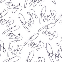 Fototapeta premium paris lettering pattern