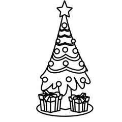 Christmas tree with giftboxes