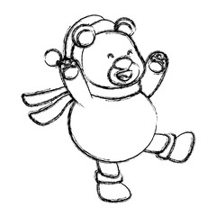 Bear christmas cartoon