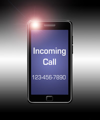 Hearing impaired cell phone users benefit from the accessibility features on phones that signal an incoming call with a flashing light rather than a ringtone. Here is a 3-D illustration of that featur