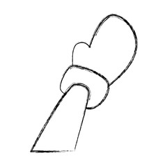 Hand with glove cartoon