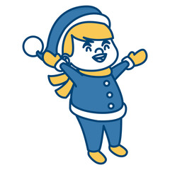Cute boy christmas cartoon
