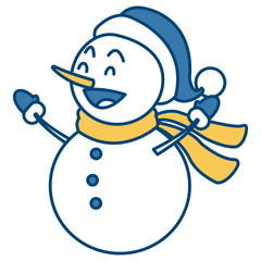 Snowman christmas cartoon