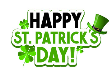 Happy St. Patrick's Day - card, illustration