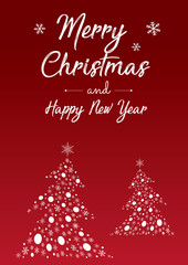 Fototapeta na wymiar Merry Christmas and Happy New Year poster design