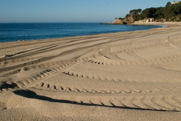 Sea coast of Catalonia early in the morning. Spain