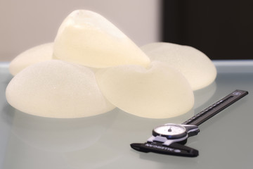breast implant close up