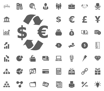 Currency exchange icon. money and finance icon set, vector icon