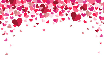 Valentines Day Floating Hearts Repeating Vector Background 1 - obrazy, fototapety, plakaty
