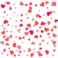 Background with different colored confetti hearts for valentine time