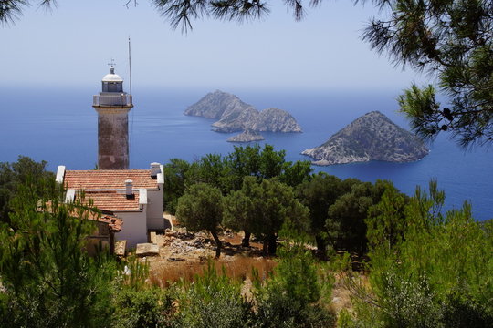 Lighthouse on Cape Gelidonya, Turkey