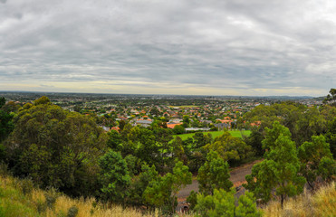 Fototapeta na wymiar Rainy day in the Park Wilson. Australia.