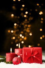 Red shiny Christmas background