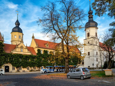 Rathaus und Klosterkirche in Riesa, 