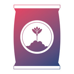 fertilizer bag isolated icon vector illustration design
