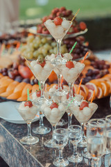 fruit at the wedding reception