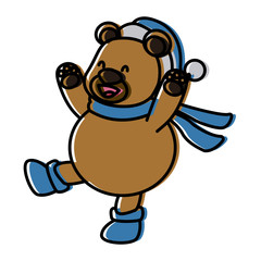 Bear christmas cartoon