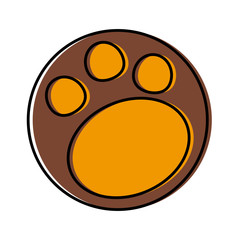 Fototapeta premium Footprint animal symbol