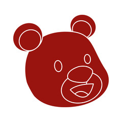 Bear christmas head cartoon