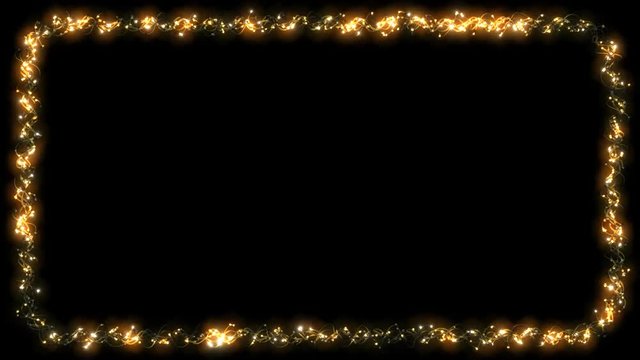 Christmas Light Frame Flickering Dot Garland - Yellow