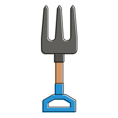 gardening rake isolated icon vector illustration design