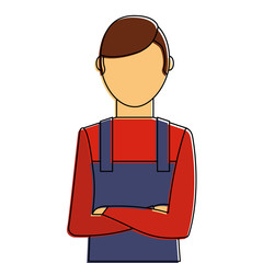 gardener avatar character icon vector illustration design