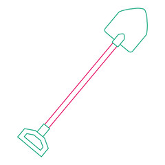 gardening shovel isolated icon vector illustration design