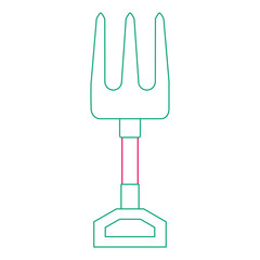 gardening rake isolated icon vector illustration design