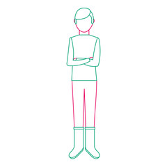 Fototapeta premium gardener avatar character icon vector illustration design