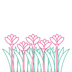 Obraz na płótnie Canvas beautiful flowers cultivated icon vector illustration design