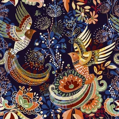 Foto op Plexiglas Colorful floral seamless pattern, vector wallpaper. Flowers backdrop © sunny_lion