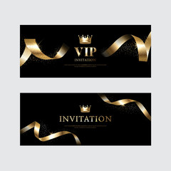 Luxury vip invitations and coupon backgrounds - obrazy, fototapety, plakaty