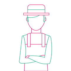gardener avatar character icon vector illustration design