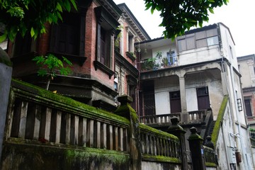 A big city. House and architecture.