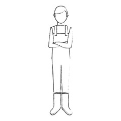 gardener avatar character icon vector illustration design