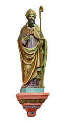 Saint Augustine statue isolated