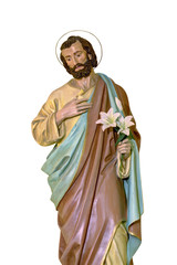 St Joseph statue isolated