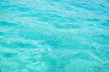 Texture of turquoise calm sea surface